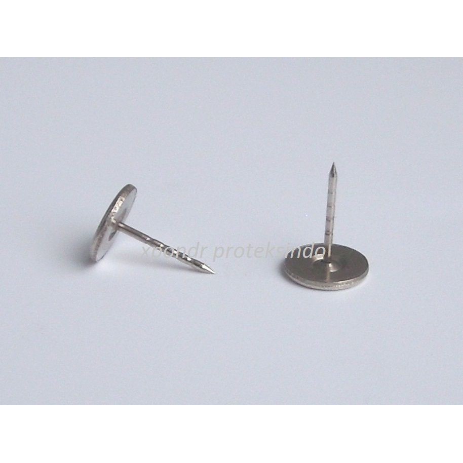 

1000 pcs atau 1 dus Paku Pin Flat steel untuk proteksi produk spt pakaian dll (Dikombinasi dgn Hard Tag alarm )