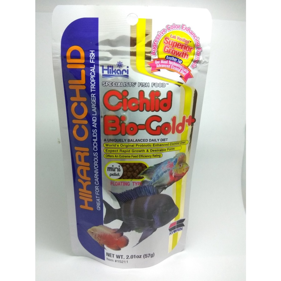 Hikari Cichlid Bio Gold Mini 57 gram Pellet Pelet Pakan Makanan Ikan