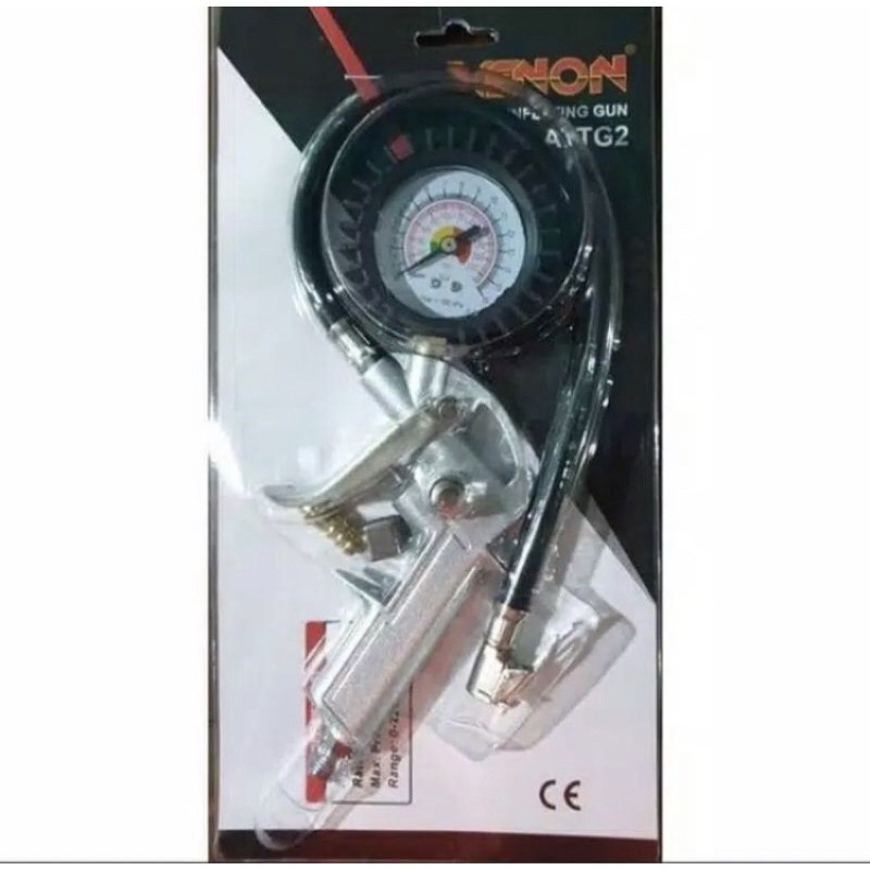 Pengisi Angin Ban XENON TG2 - Dual Chuck Tire Inflator - Alat Pompa Ukuran Isi Ban HT - ATTG2