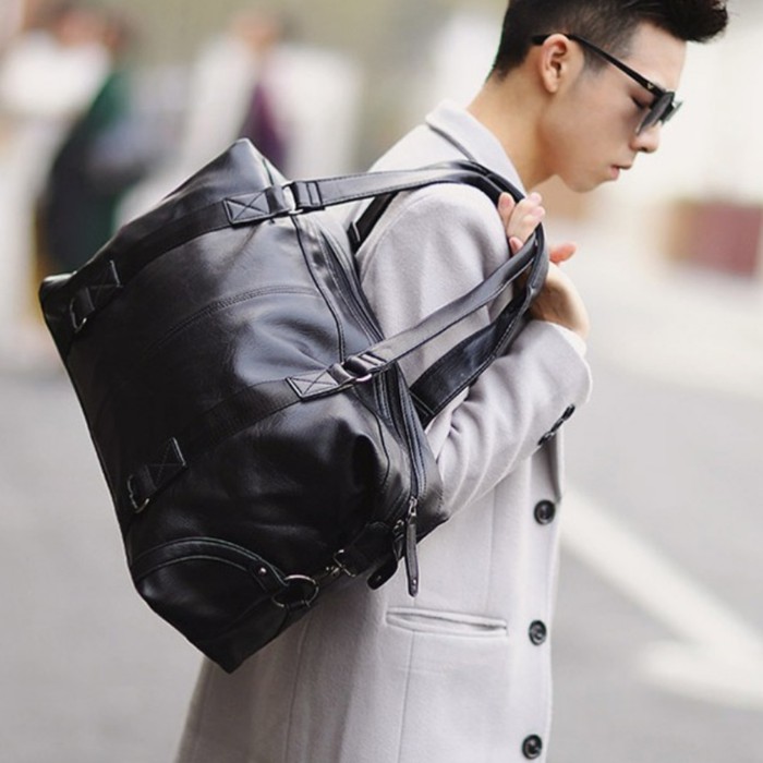 D27 Tas Selempang Slempang Kulit Pria Wanita Ransel Kerja Kantor Impor