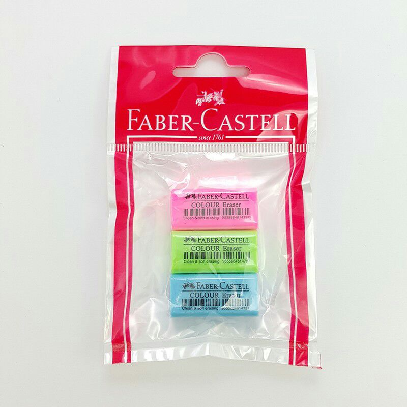 

Penghapus Eraser Faber Castell Colour Pouch Isi 3