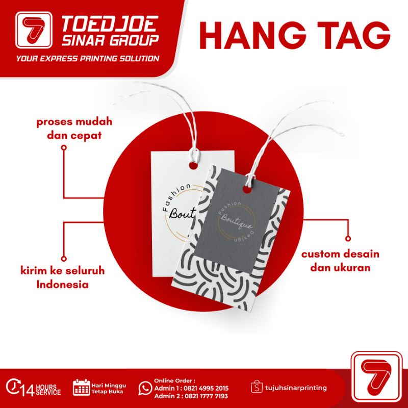

Hang Tag Custom ( Paling Murah, Paling Cepat, Paling Berkualitas)