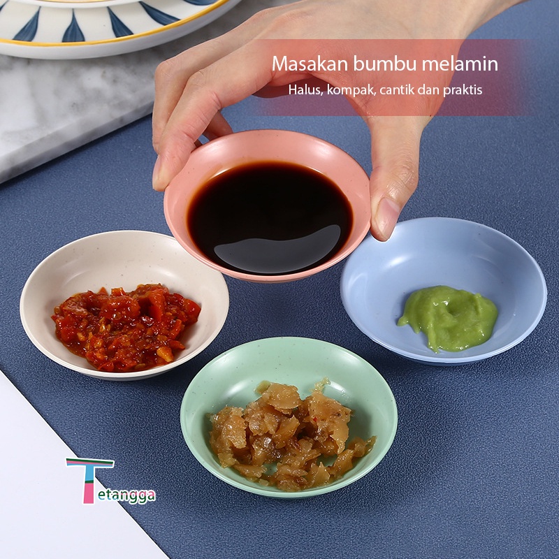 Piring Saus Sambal/Piring Multifungsi Jerami Gandum Mini / Piring Bumbu Multifungsi