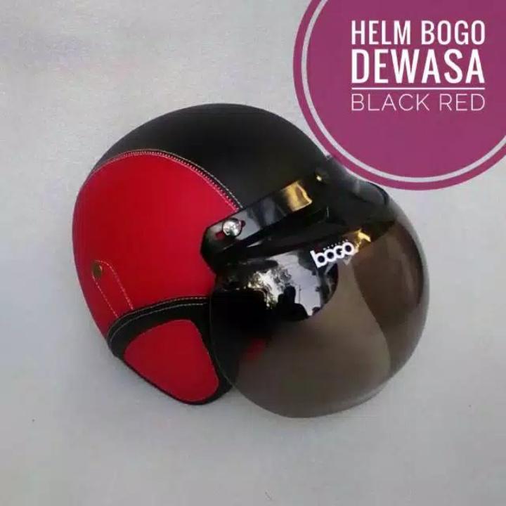 HELM BOGO DEWASA KACA CEMBUNG FREE BOX