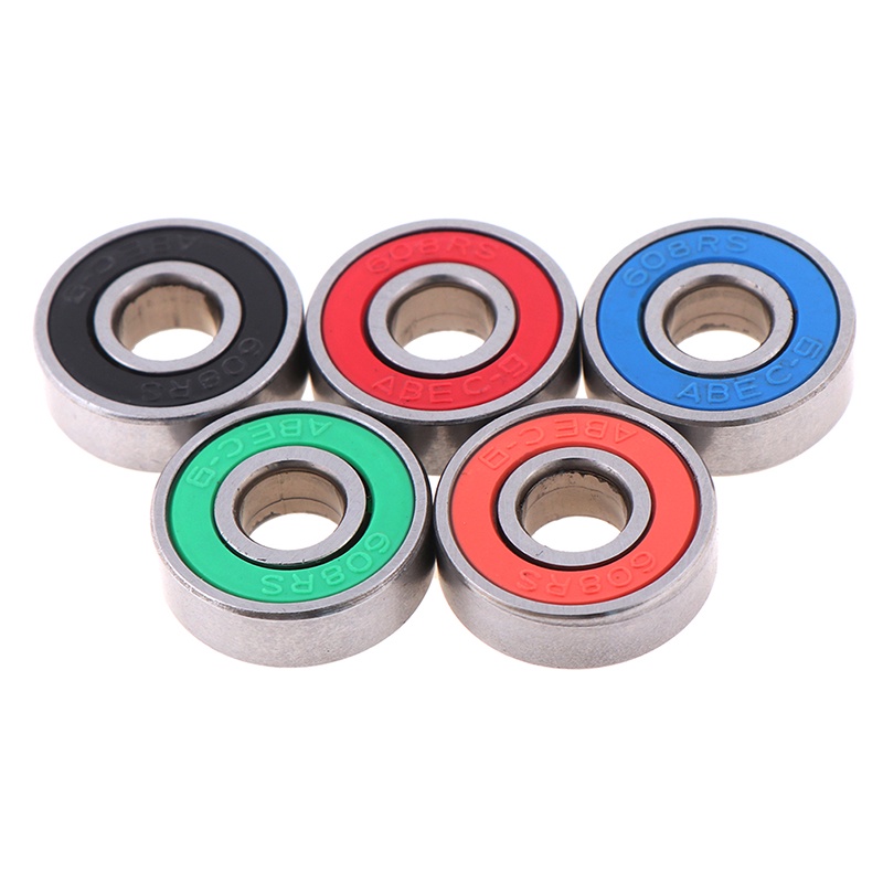 &lt; E2id &amp; &gt; 5Pcs Abec-9 608RS Bearing Untuk skateboard / Skuter