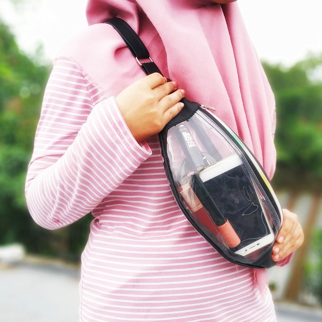 Tas Waistbag Mika Transparan Waistbag Mika Transparan Premium bisa Touchscreen