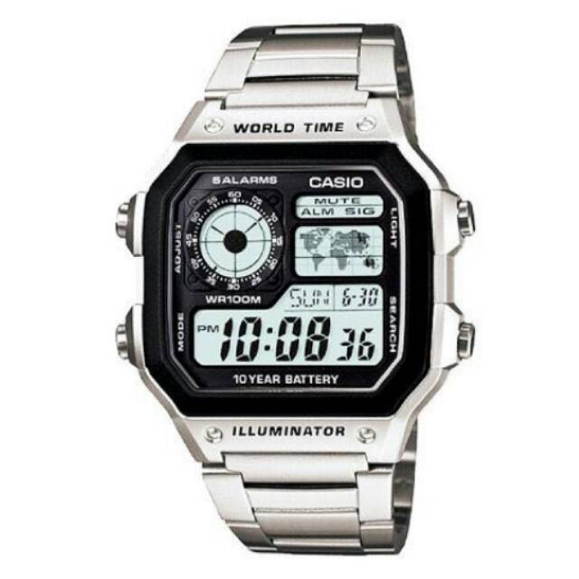 JAM TANGANG PRIA/COWOK CASIO DIGITAL RANTAI ORIGINAL ANTI AIR ELEGANT HARGA BERSAHABAT..