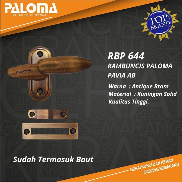 Paloma Kunci Jendela Rambuncis Pavia RBP 641 RBP 642 RBP 644