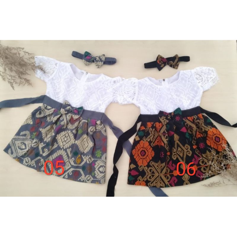 0-6 tahun free bandana DRESS BROKAT FURING+BROKAT