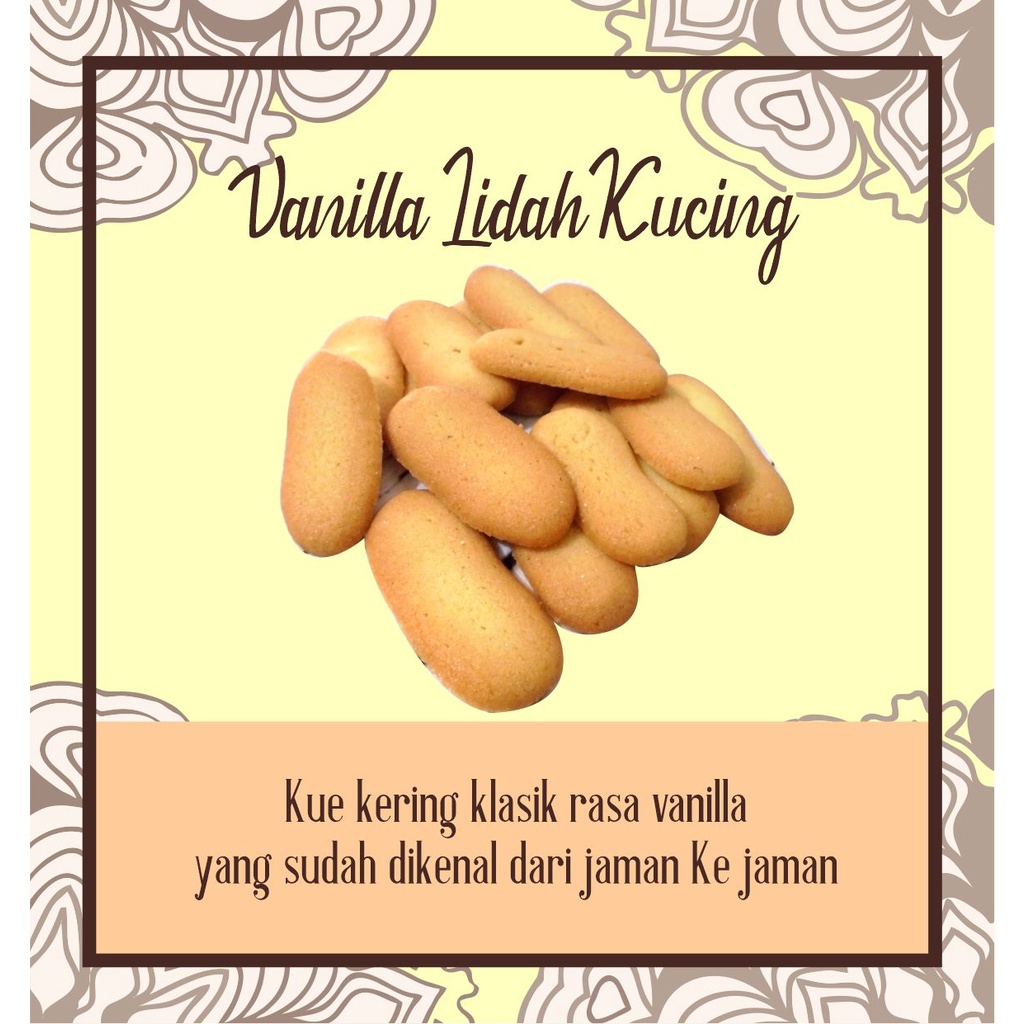 

OLIVIA BAKERY - Vanilla Lidah Kucing Cookies - Lidah Kucing - Vanilla