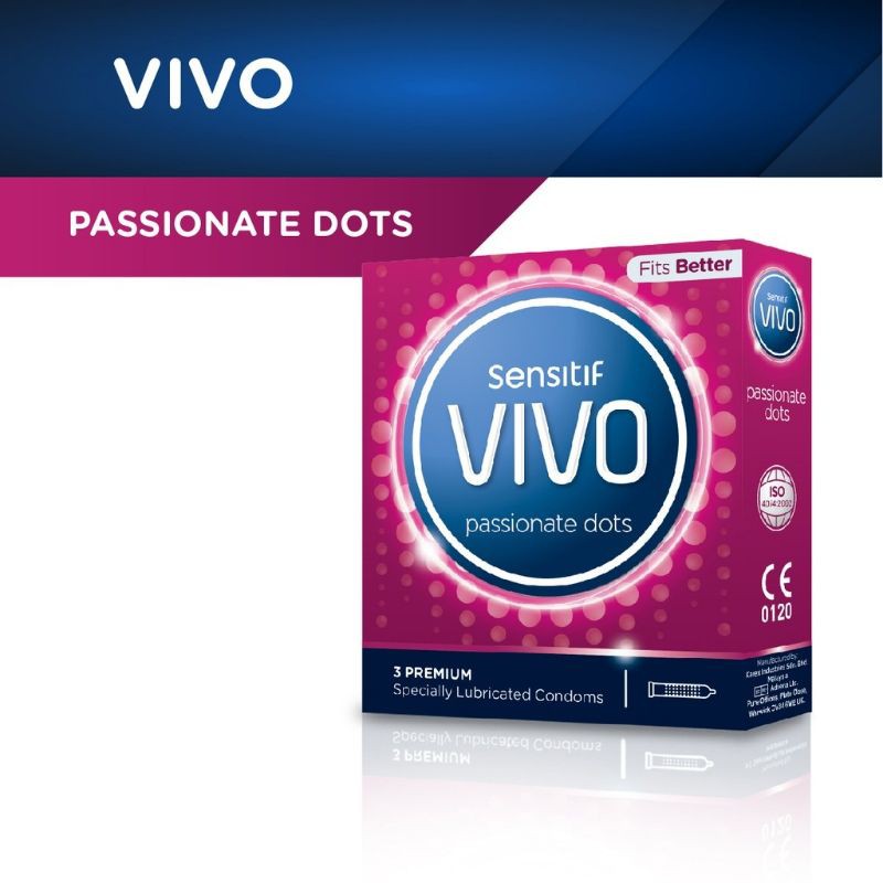 VIVO isi 3 Classic Endurance Fire Passion Dots Ultra Extra Sensation Super Thin 0.03 Kondom Premium