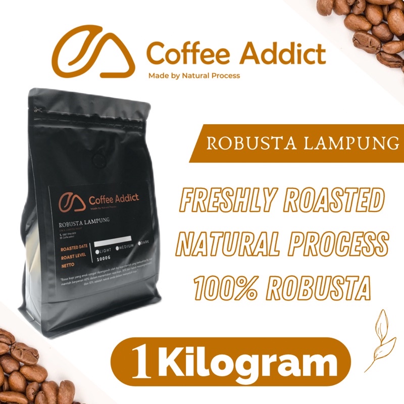 

Roasted Bean / Bubuk Kopi Robusta Lampung (Natural Process) - 1 Kilogram