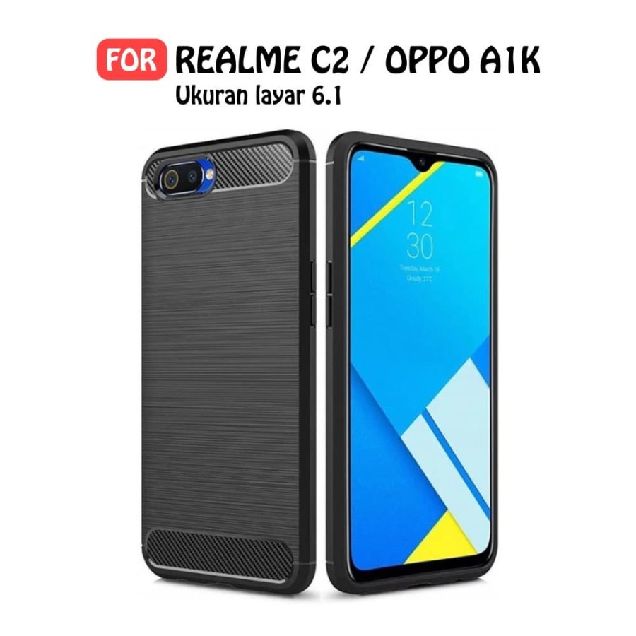 REALME C2 A1K 2 3 3 PRO Silicon Carbon Slim Fit Soft Case Premium