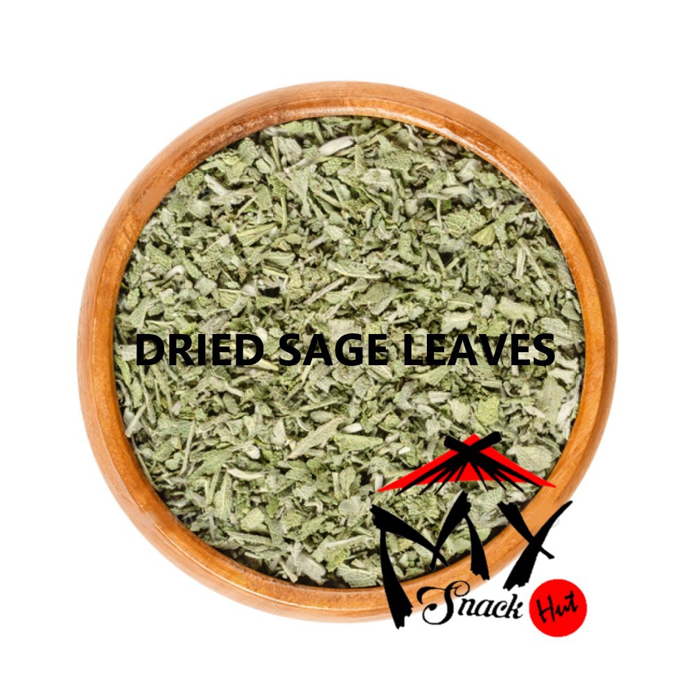 DRIED SAGE 5GR - DRY SALVIA OFFICINALIS LEAVES LEAF HERBS REMPAH DAUN SAGE KERING BUMBU MASAKAN EROPA