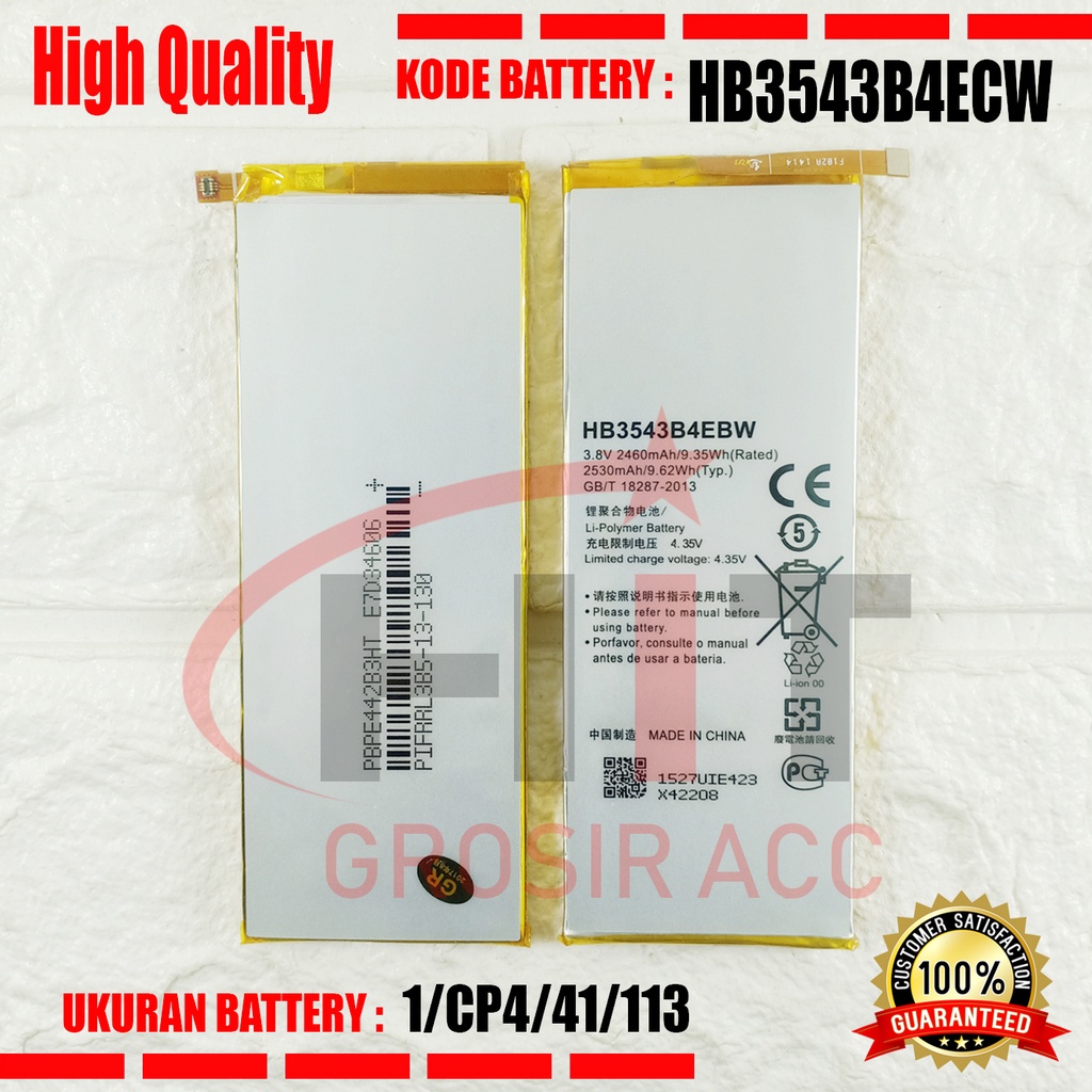 Baterai Battery HB3543B4EBW For Huawei Ascend P7