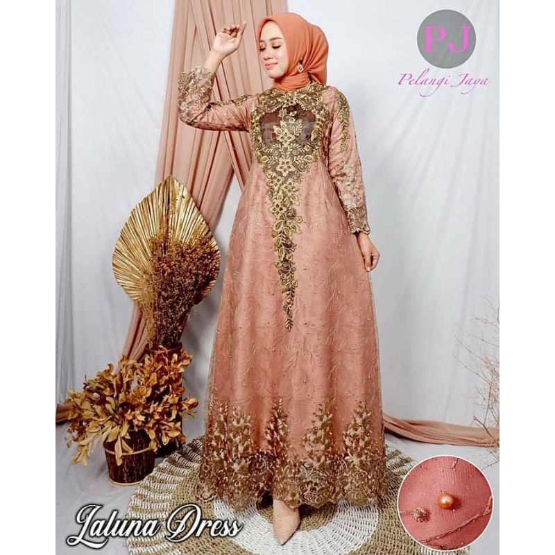 (COD)LALUNA DRESS/DRESS PESTA MEWAH