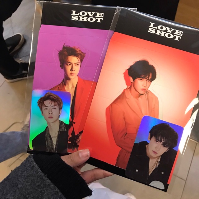 Love Shot Standee + PC Holo Sehun Chanyeol