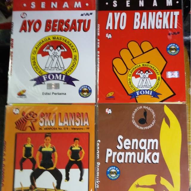 VCD  Original SENAM AYO BERSATU . AYO BANGKIT . DLL . 1 PAKET 4 JUDUL .