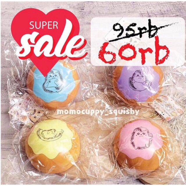 PROMO SQUISHY LICENSED fluff fluff frosted bun by cutie creative