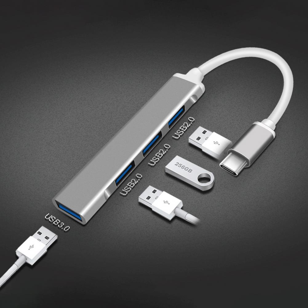 Hub Splitter 4 Port USB 3.0 Otg Tipe-C 3.1 Untuk Laptop / Pc / Komputer