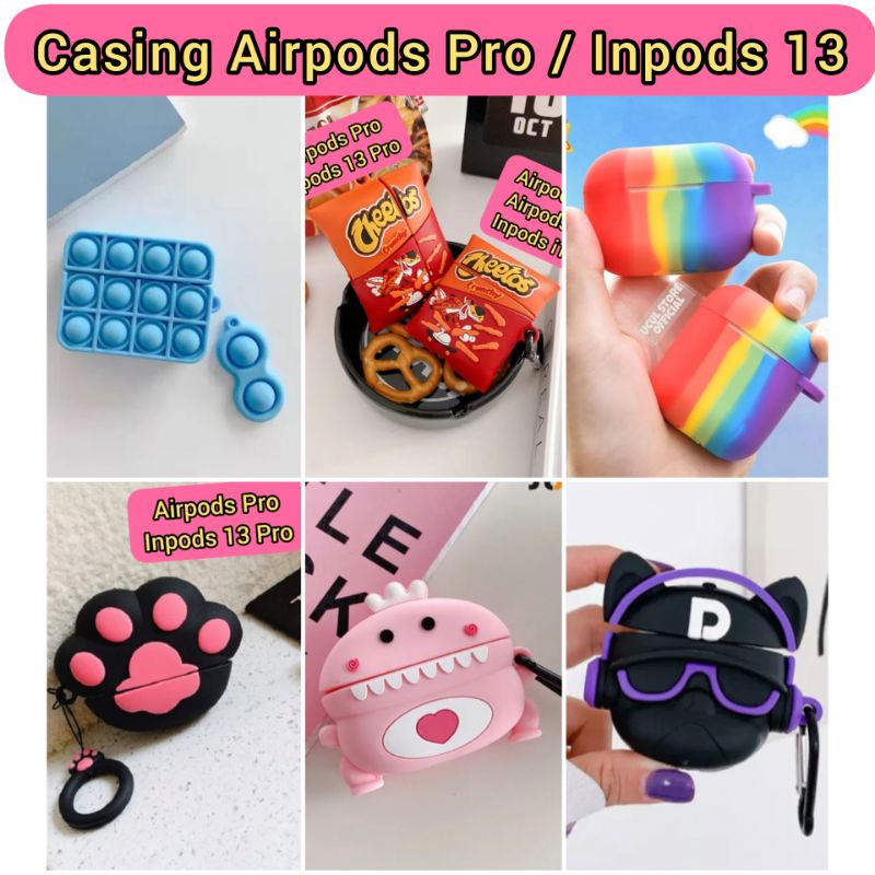 Hot Uculstore Airpods Pro Inpods 13 Pro Case Pelindung Earphone Bluetooth Silikon Free Gantungan