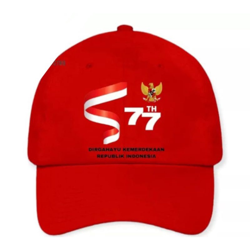 TOPI  DIRGAHAYU  INDONESIA  / TOPI  HUT RI 77 DTF PRINT