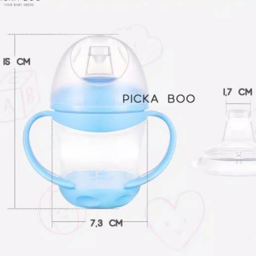 Botol Minum Bayi Spout Silicone Dengan Pegangan Training cup