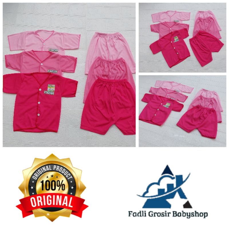 6 Pcs Baju Celana Bayi Newborn Lengan Pendek Series Cewe Terbaru