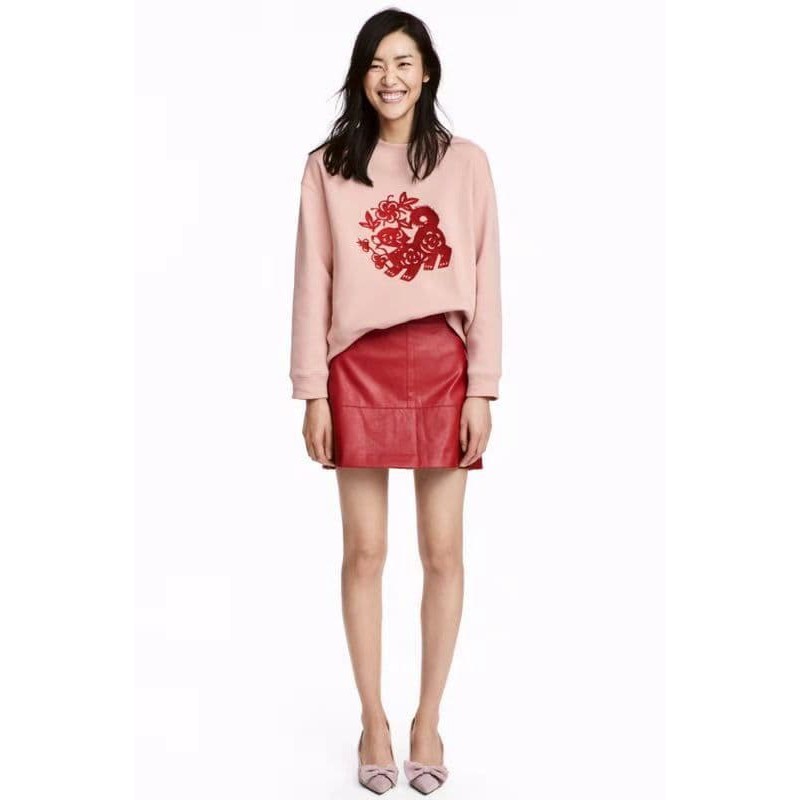 Rok Mini Sexy Korea Red Lux leather M Import Original