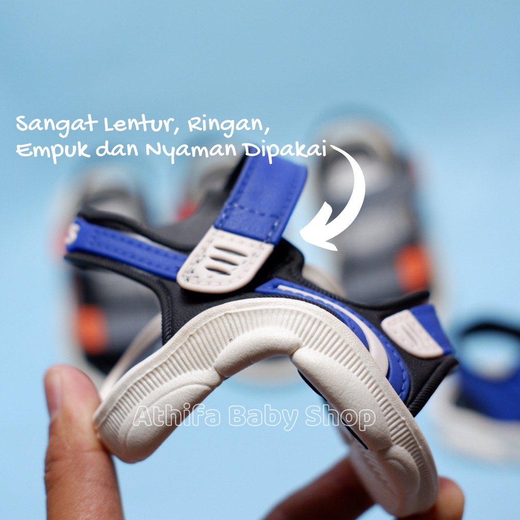 Sepatu Sandal Gunung Anak Laki Lelaki Cowok Perempuan Cewe Usia 6 7 8 9 10 11 Bulan 1 2 3 4 5 6 7 Tahun Sendal Balita Bayi Cowok Karet Import -Z558-