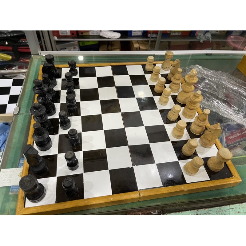 CATUR KAYU HANDMADE kecil sampai besar ada (MADE IN INDONESIA)