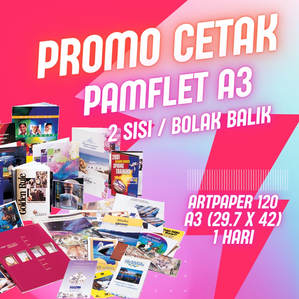 

CETAK PRINT BROSUR PAMFLET A3+ 2 SISI FULL WARNA