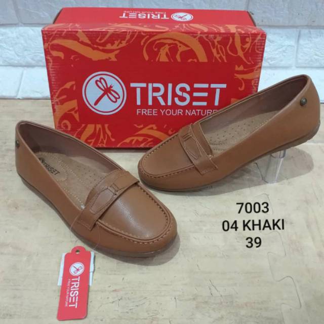 TRISET/SEPATU FLAT SHOES KHAKI/ SEPATU BRAND MATAHARI