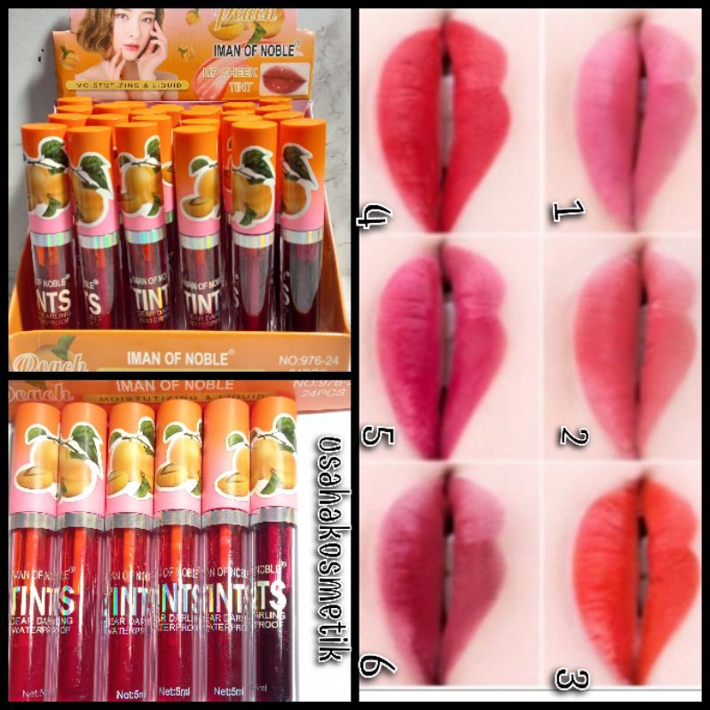 PROMO Perpcs LIP TINT MATTE IMAN NOBLE ANIMAL | PEACH  NO.952-1 | 976-24