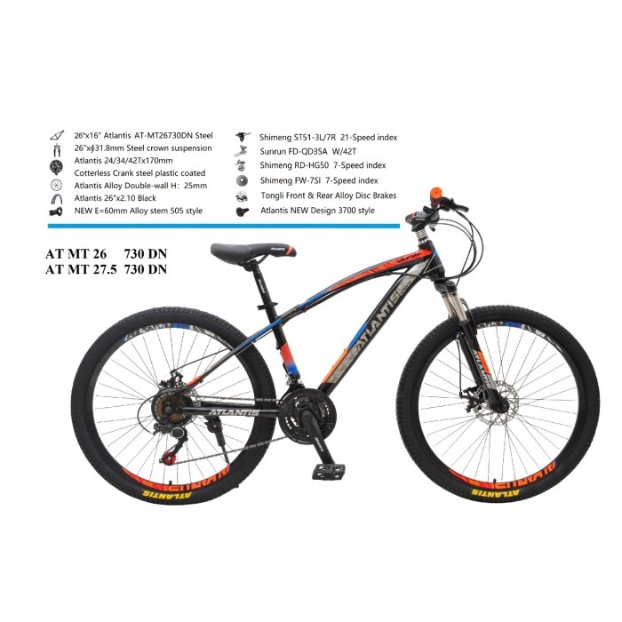 Sepeda Gunung MTB 26 Atlantis 69 Batik Discbrake