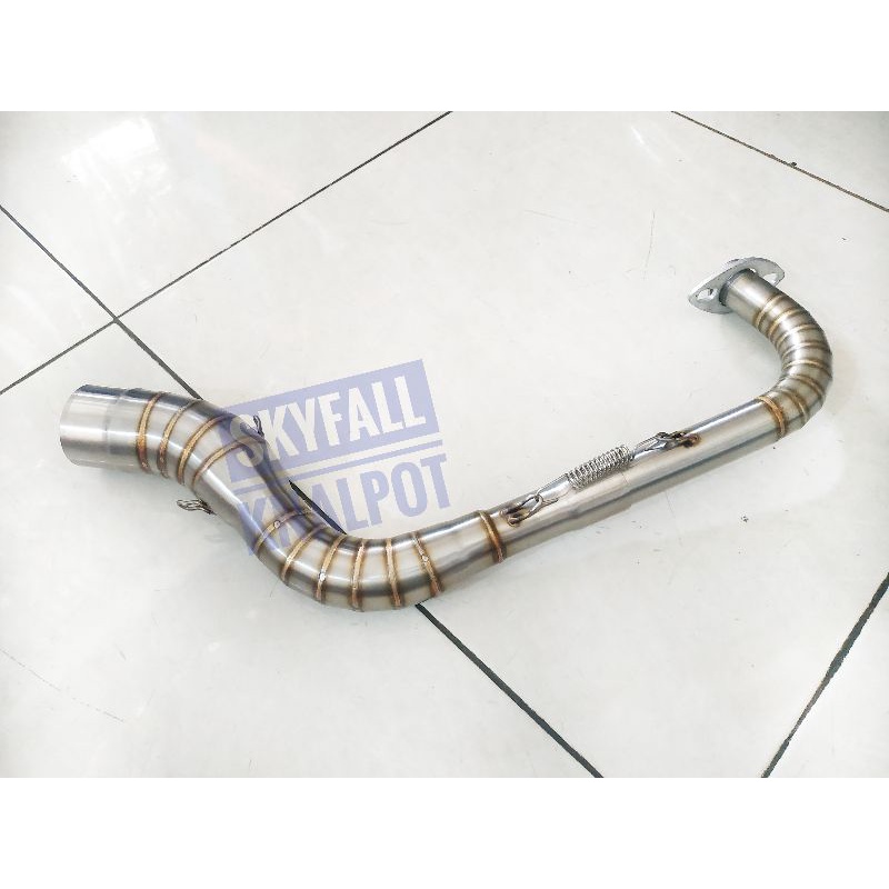Pipa Header Knalpot Racing MIO J MIO M3 Full Stainlees Inlet 38mm Inlet 50mm