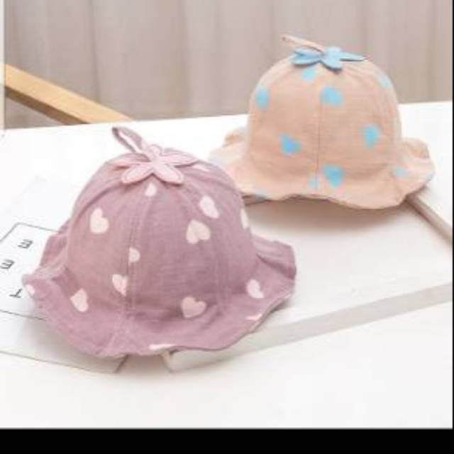 SUMMER HEART Cotton Hat TOPI anak perempuan