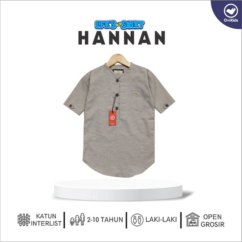 OVIKIDS LIFE'S TO SHIRT / KEMEJA KOKO ANAK / KEMKO KURTA LAKI-LAKI /BAJU KEMEJA ATASAN KOKO ANAK LAK