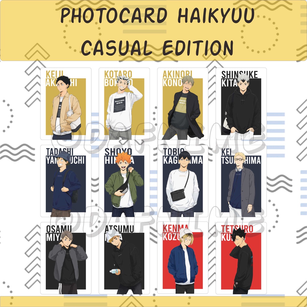 HAIKYUU CASUAL EDITION PHOTOCARD ANIME