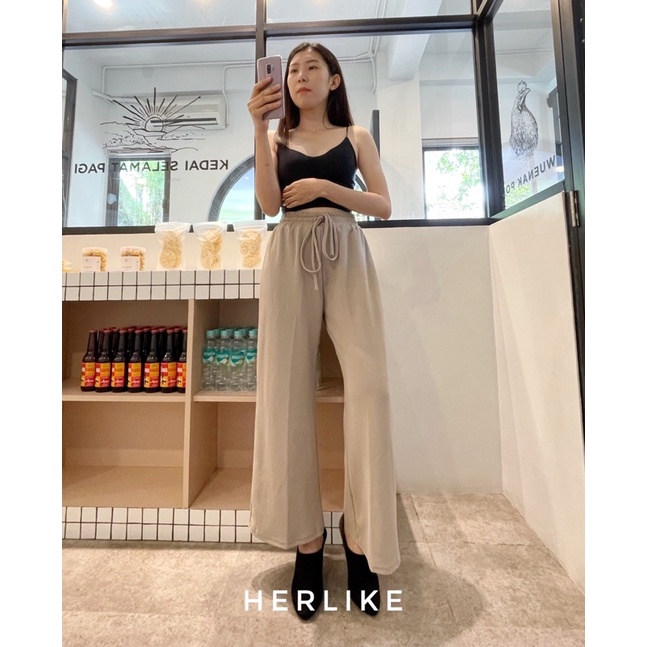 Yuri kulot  / kulot knit import /Celana Knit Import / Flexible/kulot wanita/kulot dewasa /celana panjang-5