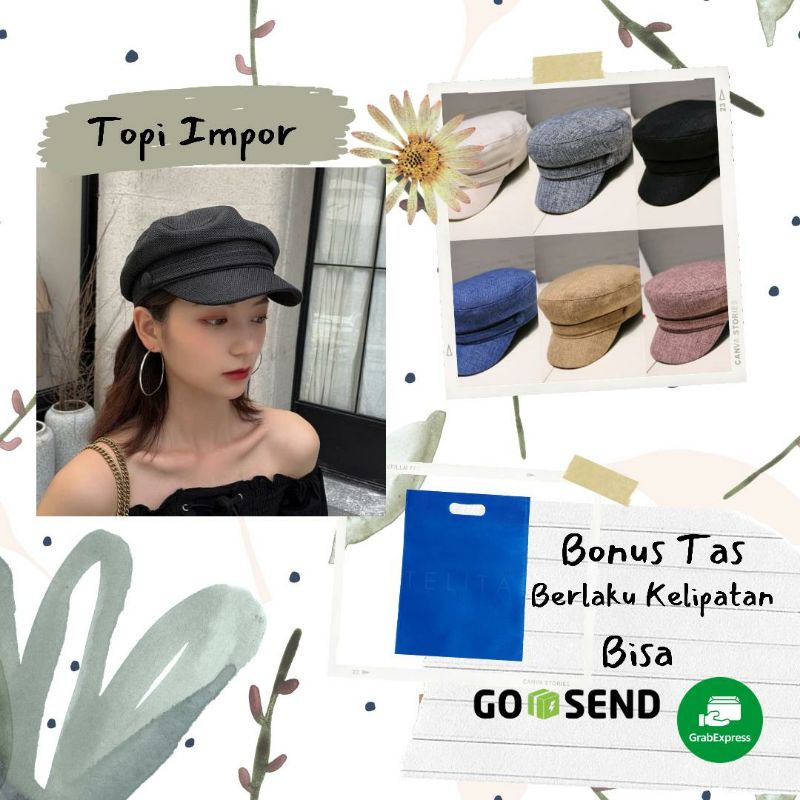 Topi Cewek Fashion Oktagonal