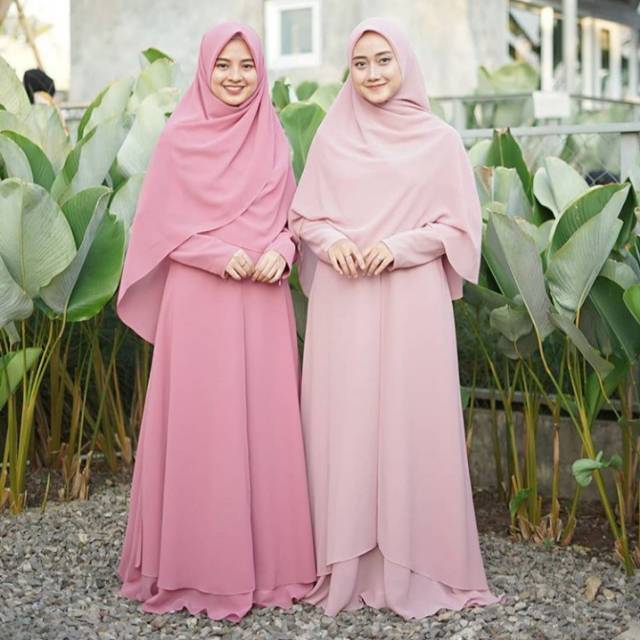 Ready Stok 1 Set Shava Dress Hitam size S by Gerai Aliyah