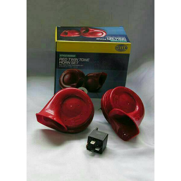 KLAKSON MOBIL HELLA KEONG RED TWIN TONE