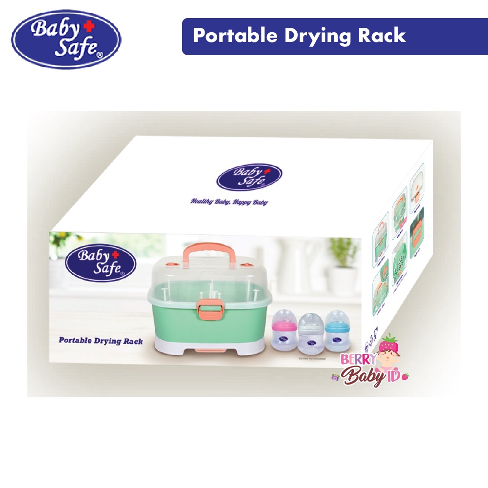 Baby Safe Drying Rack Portable Rak Pengering Botol Susu Bayi DR006 Berry Mart