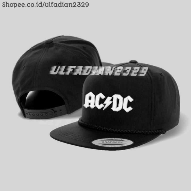 Topi ACDC Snapback Premium Quality - Topi Band Musik ACDC