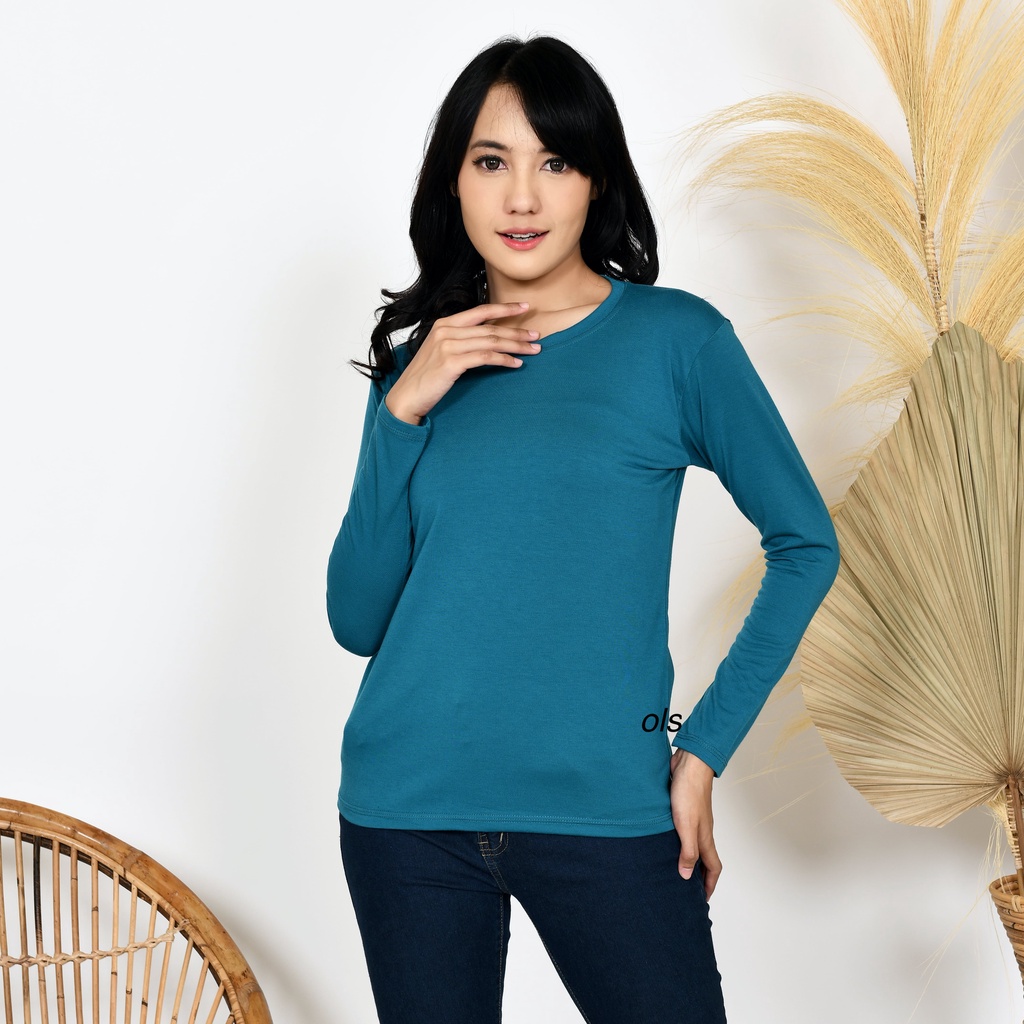 o-neck lengan panjang wanita