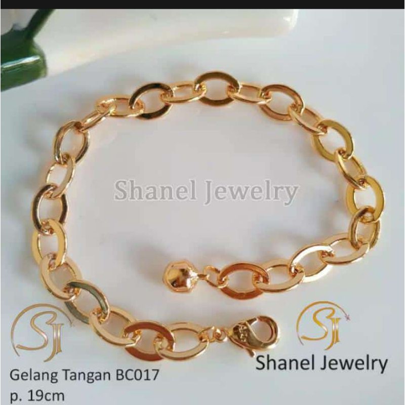 Gelang Rantai Nori Polos Lapis Emas