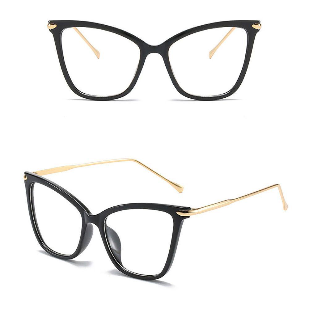 Mxbeauty Kacamata Cat Eye Spectacles Lensa Bening Transparan Kacamata Wanita Anti Blue Light Pria Eyeglasses Optical Glasses