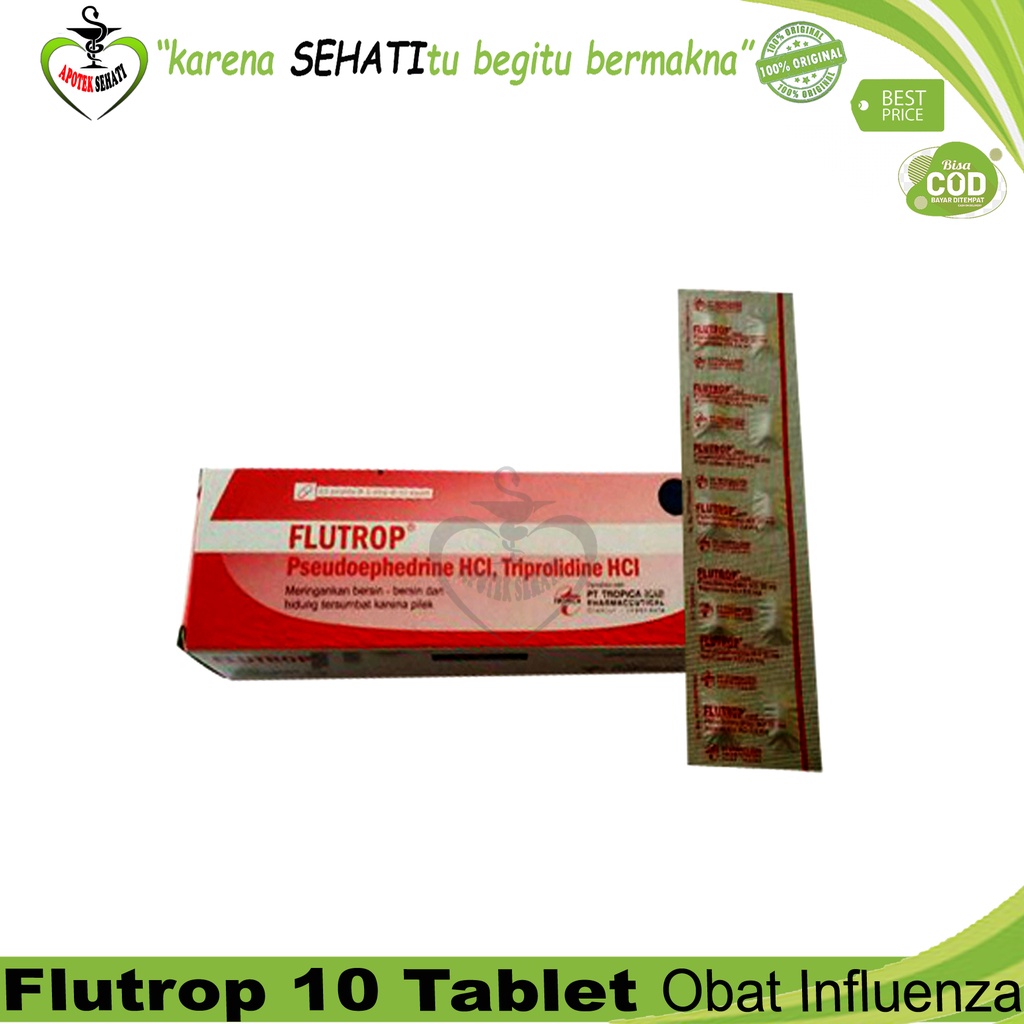 FLUTROP TABLET PER STRIP / Obat Untuk Flu / Hidung Tersumbat / Pilek