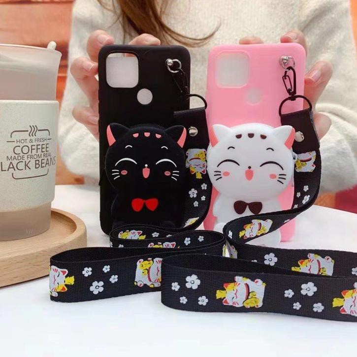 ✾ VIVO Y19/ V17 PRO/ V19/ S1/ Z1 PRO/ SOFT CASE KARAKTER DISNEY DOMPET KOIN + GANTUNGAN TALI/BONEKA